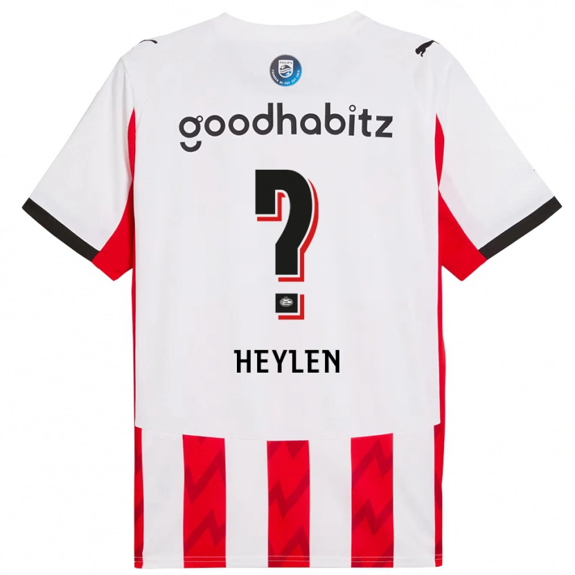 Danxen Mujer Camiseta Jens Heylen #0 Rojo Blanco 1ª Equipación 2025/26 La Camisa México