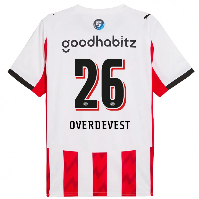 Danxen Mujer Camiseta Marco Overdevest #26 Rojo Blanco 1ª Equipación 2025/26 La Camisa México