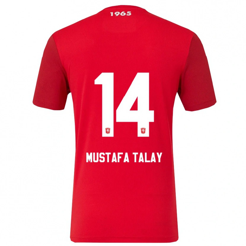 Danxen Mujer Camiseta Kaan Mustafa Talay #14 Rojo Blanco 1ª Equipación 2025/26 La Camisa México