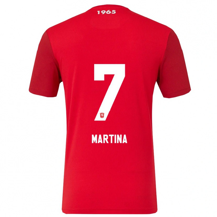 Danxen Mujer Camiseta Shi-Jon Martina #7 Rojo Blanco 1ª Equipación 2025/26 La Camisa México