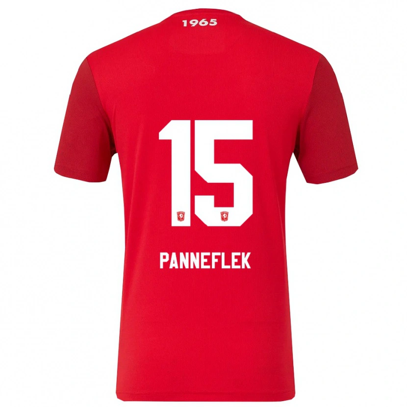 Danxen Mujer Camiseta Owen Panneflek #15 Rojo Blanco 1ª Equipación 2025/26 La Camisa México