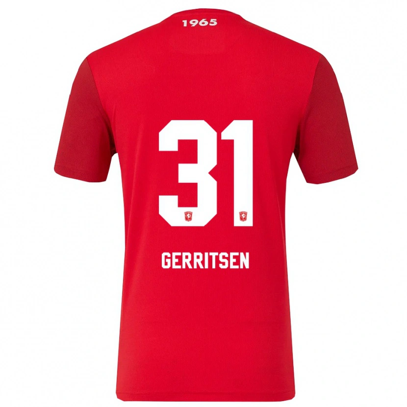 Danxen Mujer Camiseta Yannick Gerritsen #31 Rojo Blanco 1ª Equipación 2025/26 La Camisa México