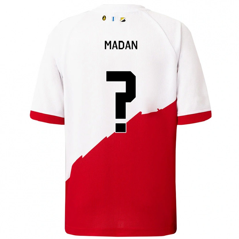 Danxen Mujer Camiseta Semih Madan #0 Blanco Rojo 1ª Equipación 2025/26 La Camisa México