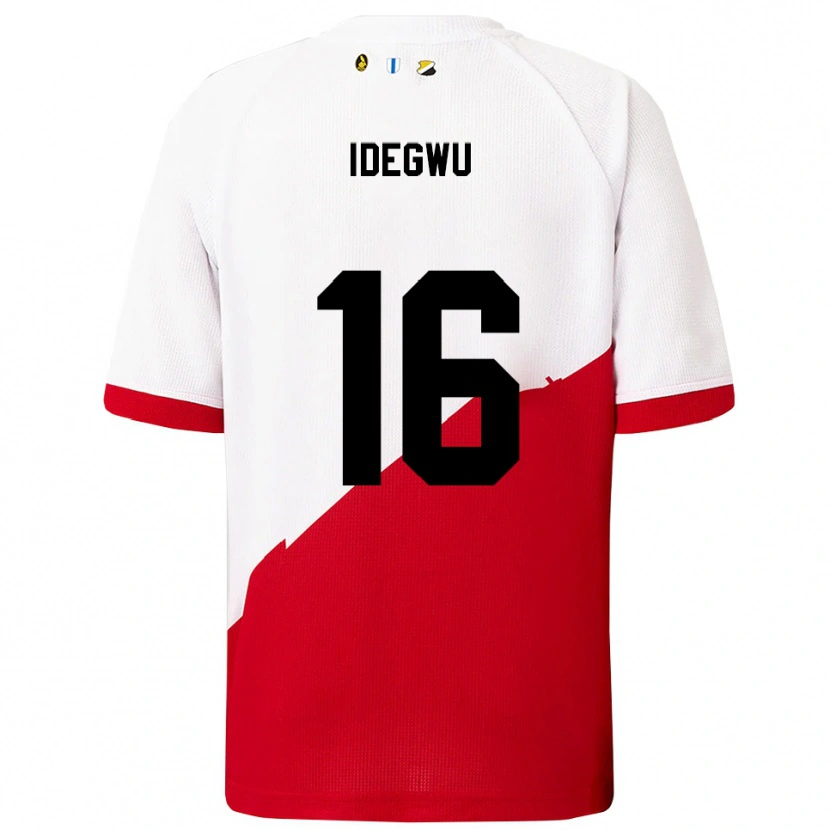 Danxen Mujer Camiseta Kelechi Idegwu #16 Blanco Rojo 1ª Equipación 2025/26 La Camisa México
