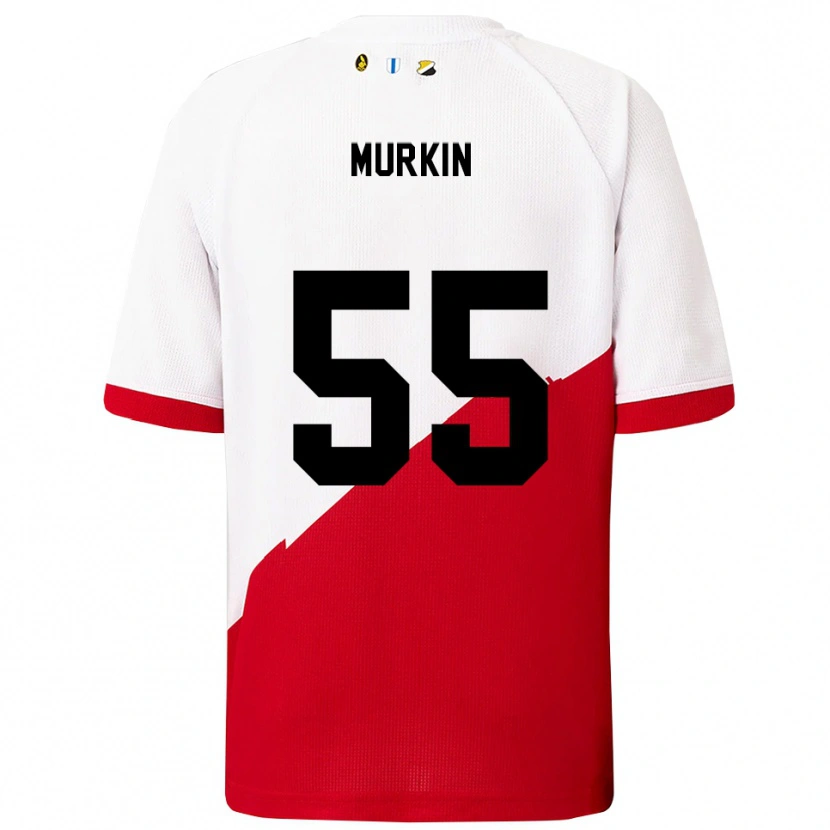 Danxen Mujer Camiseta Derry Murkin #55 Blanco Rojo 1ª Equipación 2025/26 La Camisa México