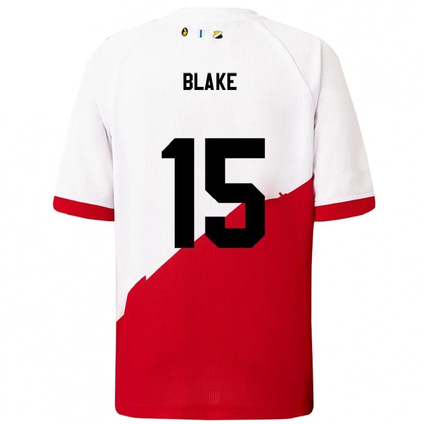 Danxen Mujer Camiseta Adrian Blake #15 Blanco Rojo 1ª Equipación 2025/26 La Camisa México