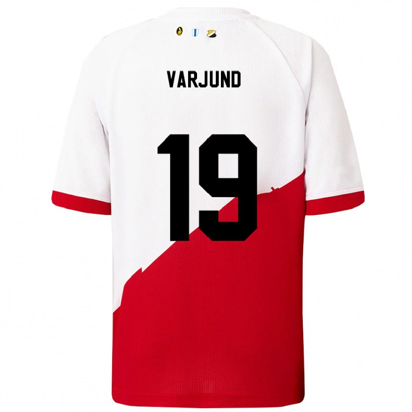 Danxen Mujer Camiseta Tony Varjund #19 Blanco Rojo 1ª Equipación 2025/26 La Camisa México