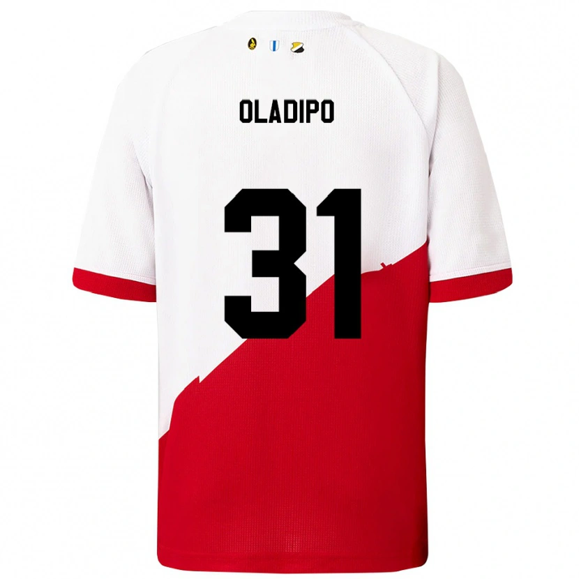 Danxen Mujer Camiseta Laolu Oladipo #31 Blanco Rojo 1ª Equipación 2025/26 La Camisa México