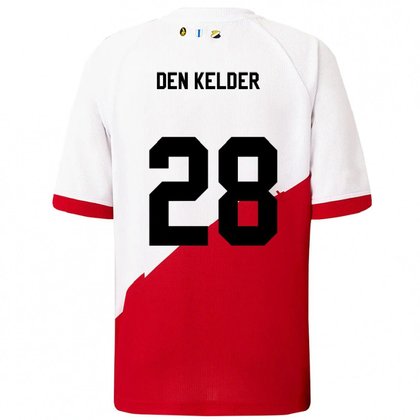 Danxen Mujer Camiseta Gera Op Den Kelder #28 Blanco Rojo 1ª Equipación 2025/26 La Camisa México