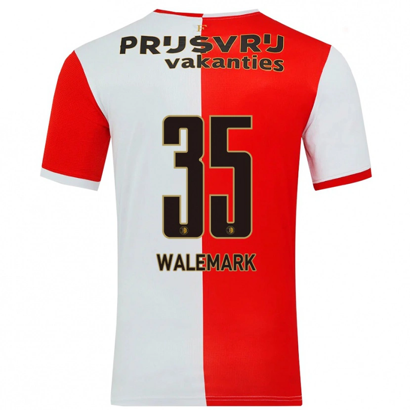 Danxen Mujer Camiseta Patrik Walemark #35 Rojo Blanco 1ª Equipación 2025/26 La Camisa México