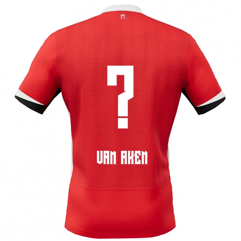 Danxen Mujer Camiseta Jurre Van Aken #0 Rojo Blanco 1ª Equipación 2025/26 La Camisa México