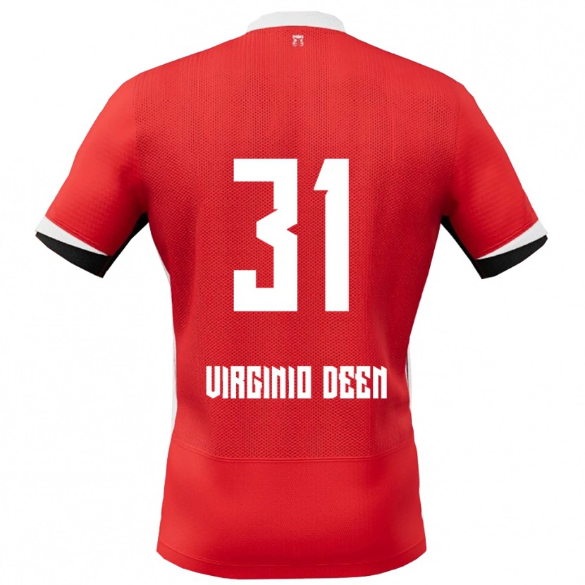 Danxen Mujer Camiseta Daniël Virginio Deen #31 Rojo Blanco 1ª Equipación 2025/26 La Camisa México