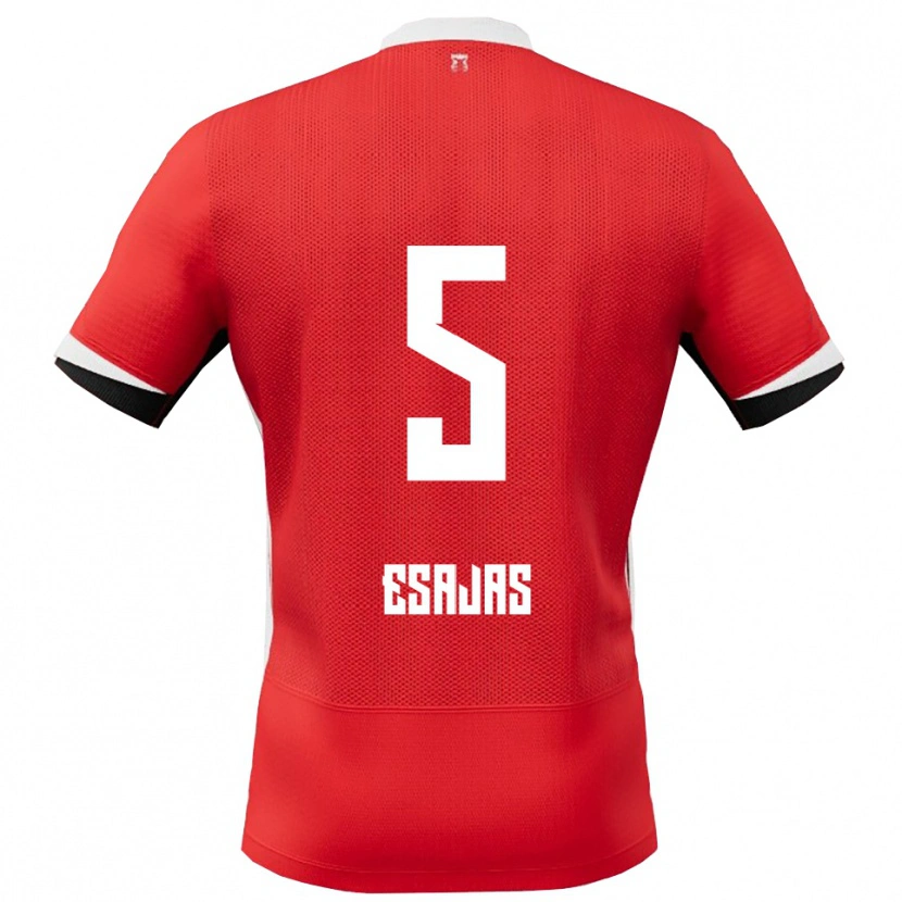 Danxen Mujer Camiseta Jeremiah Esajas #5 Rojo Blanco 1ª Equipación 2025/26 La Camisa México
