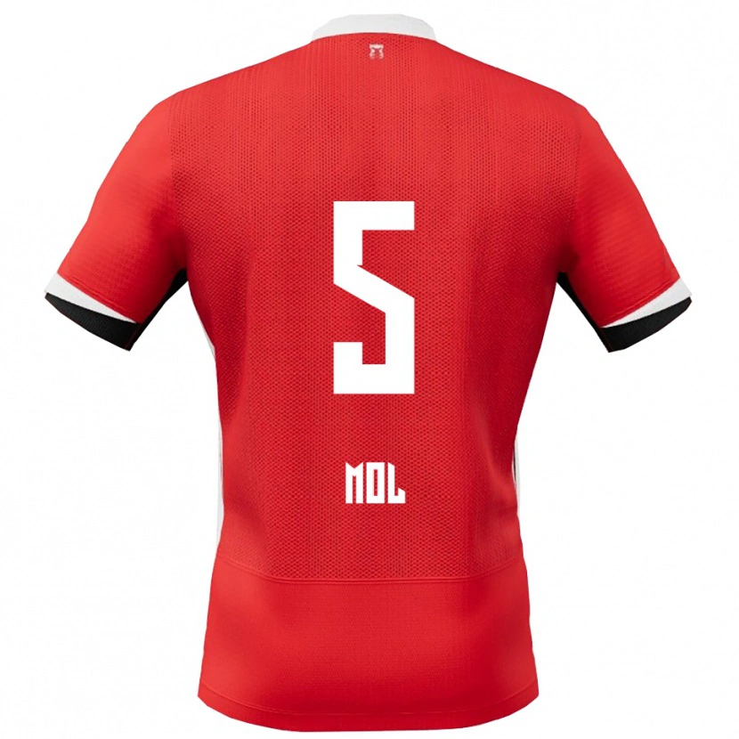 Danxen Mujer Camiseta Camie Mol #5 Rojo Blanco 1ª Equipación 2025/26 La Camisa México