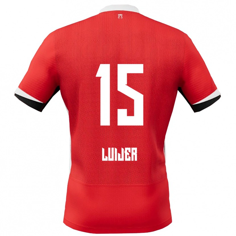 Danxen Mujer Camiseta Rick Luijer #15 Rojo Blanco 1ª Equipación 2025/26 La Camisa México