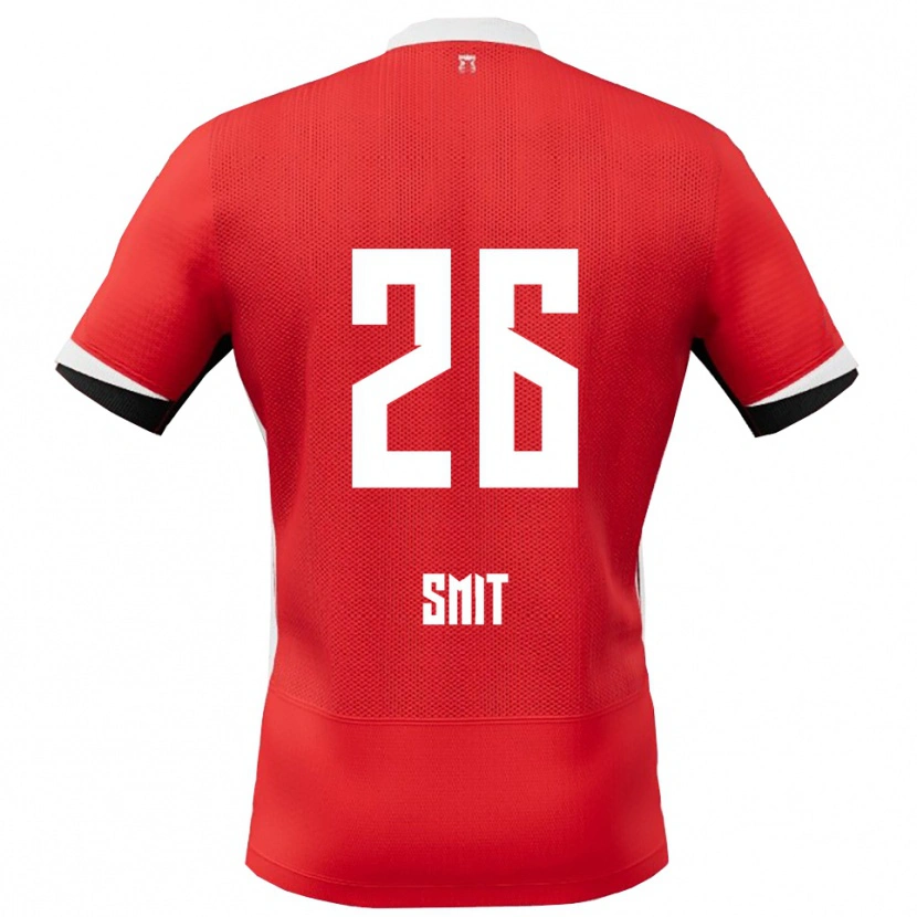 Danxen Mujer Camiseta Kees Smit #26 Rojo Blanco 1ª Equipación 2025/26 La Camisa México