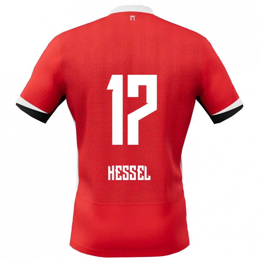 Danxen Mujer Camiseta Hessel De Wit #17 Rojo Blanco 1ª Equipación 2025/26 La Camisa México