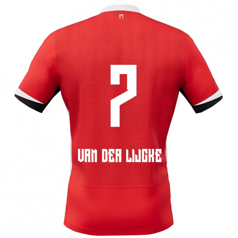Danxen Mujer Camiseta Donny Van Der Lijcke #7 Rojo Blanco 1ª Equipación 2025/26 La Camisa México
