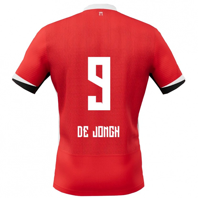 Danxen Mujer Camiseta Iain De Jongh #9 Rojo Blanco 1ª Equipación 2025/26 La Camisa México