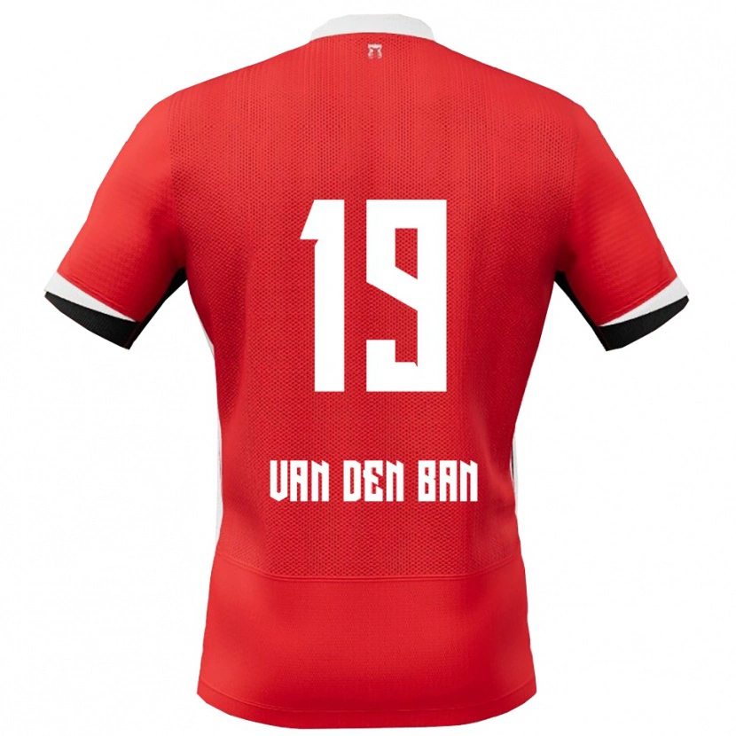 Danxen Mujer Camiseta Yoël Van Den Ban #19 Rojo Blanco 1ª Equipación 2025/26 La Camisa México