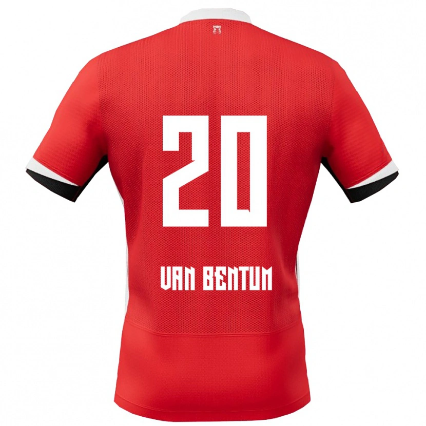 Danxen Mujer Camiseta Mirte Van Bentum #20 Rojo Blanco 1ª Equipación 2025/26 La Camisa México