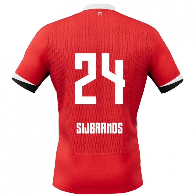 Danxen Mujer Camiseta Julian Sijbrands #24 Rojo Blanco 1ª Equipación 2025/26 La Camisa México