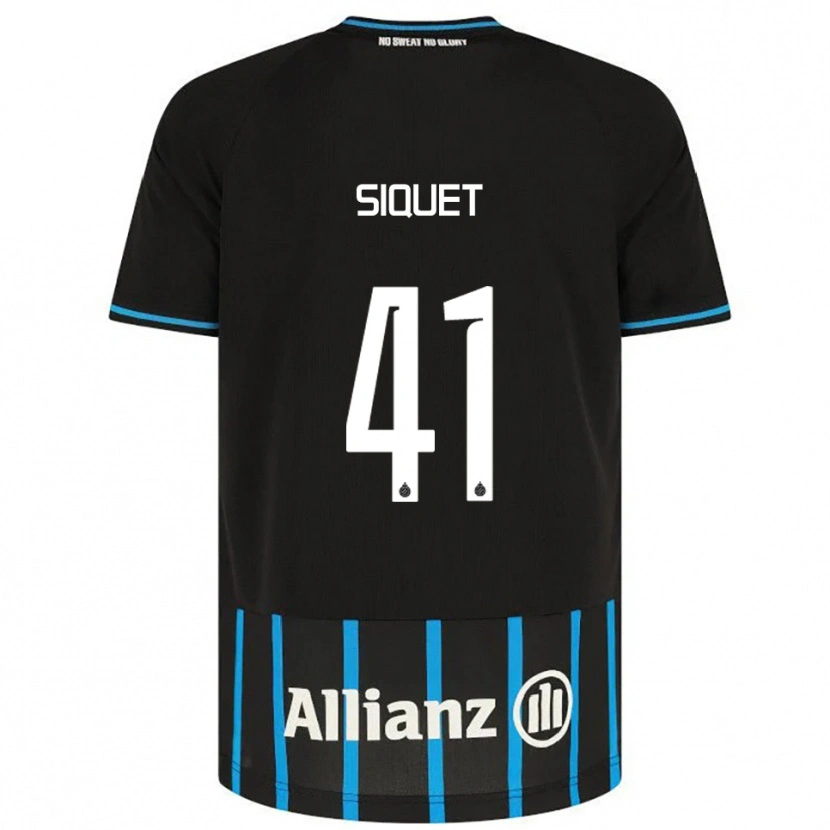 Danxen Mujer Camiseta Hugo Siquet #41 Negro Azul 1ª Equipación 2025/26 La Camisa México