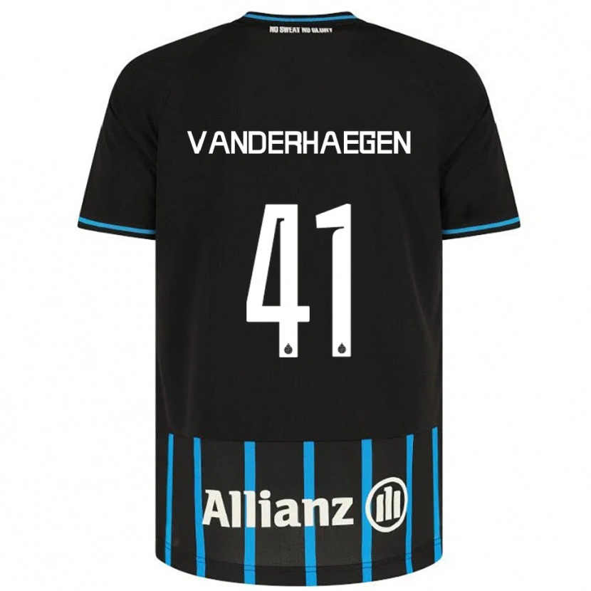 Danxen Mujer Camiseta Lotte Vanderhaegen #41 Negro Azul 1ª Equipación 2025/26 La Camisa México