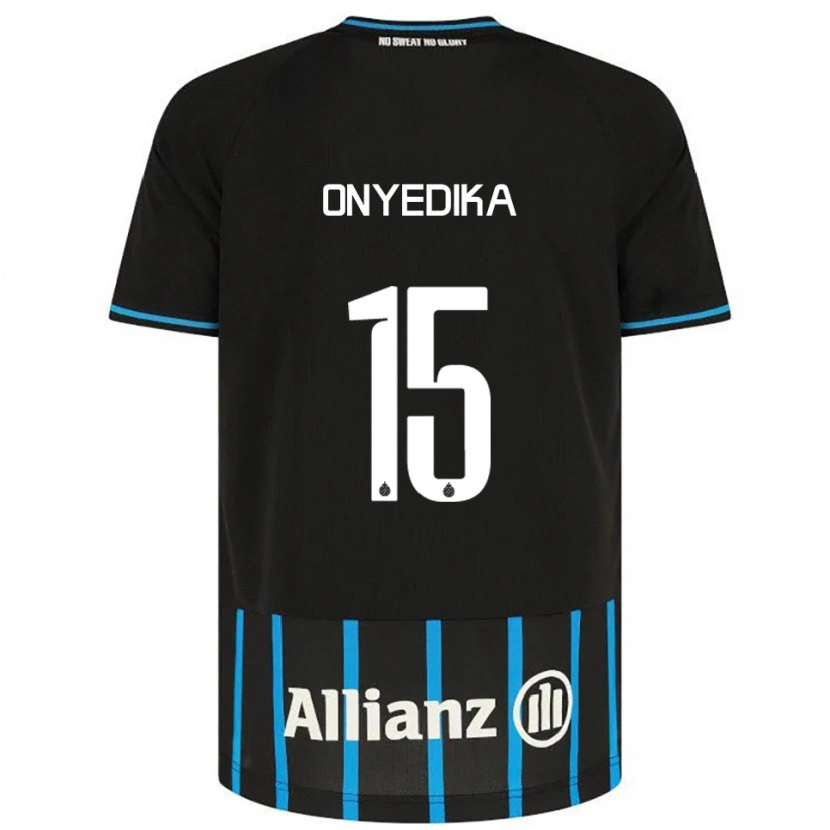 Danxen Mujer Camiseta Raphael Onyedika #15 Negro Azul 1ª Equipación 2025/26 La Camisa México