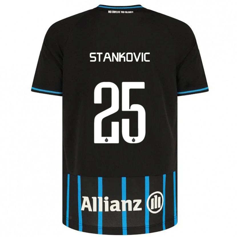 Danxen Mujer Camiseta Aleksandar Stanković #25 Negro Azul 1ª Equipación 2025/26 La Camisa México