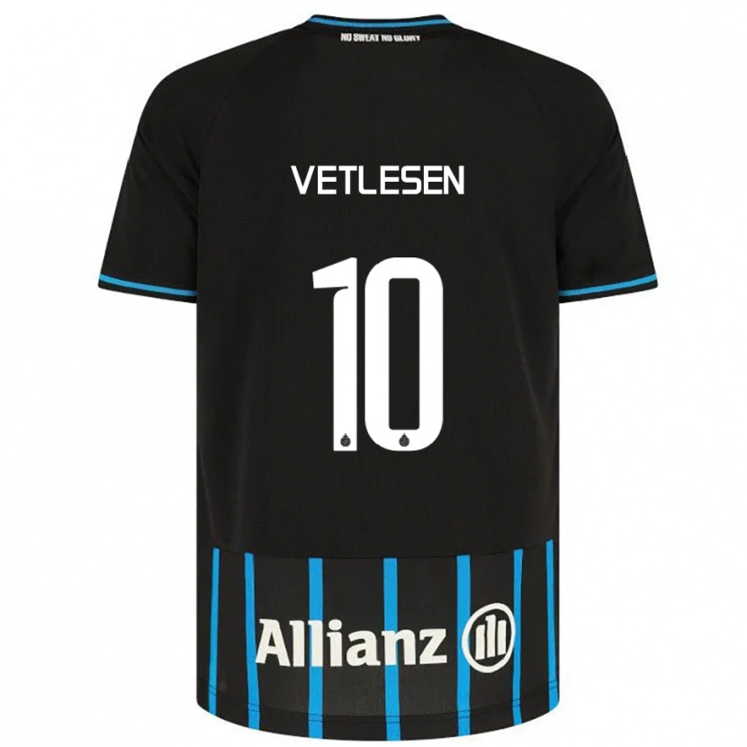 Danxen Mujer Camiseta Hugo Vetlesen #10 Negro Azul 1ª Equipación 2025/26 La Camisa México