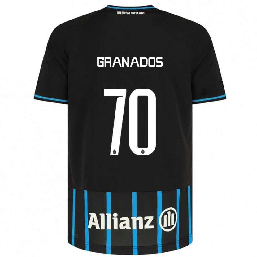 Danxen Mujer Camiseta Alejandro Granados #70 Negro Azul 1ª Equipación 2025/26 La Camisa México