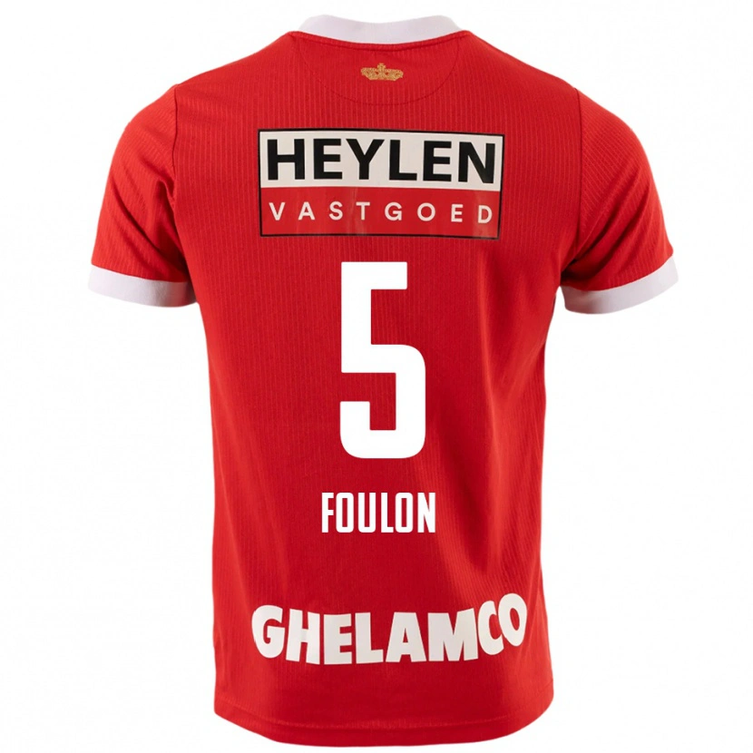 Danxen Mujer Camiseta Daam Foulon #5 Rojo Blanco 1ª Equipación 2025/26 La Camisa México