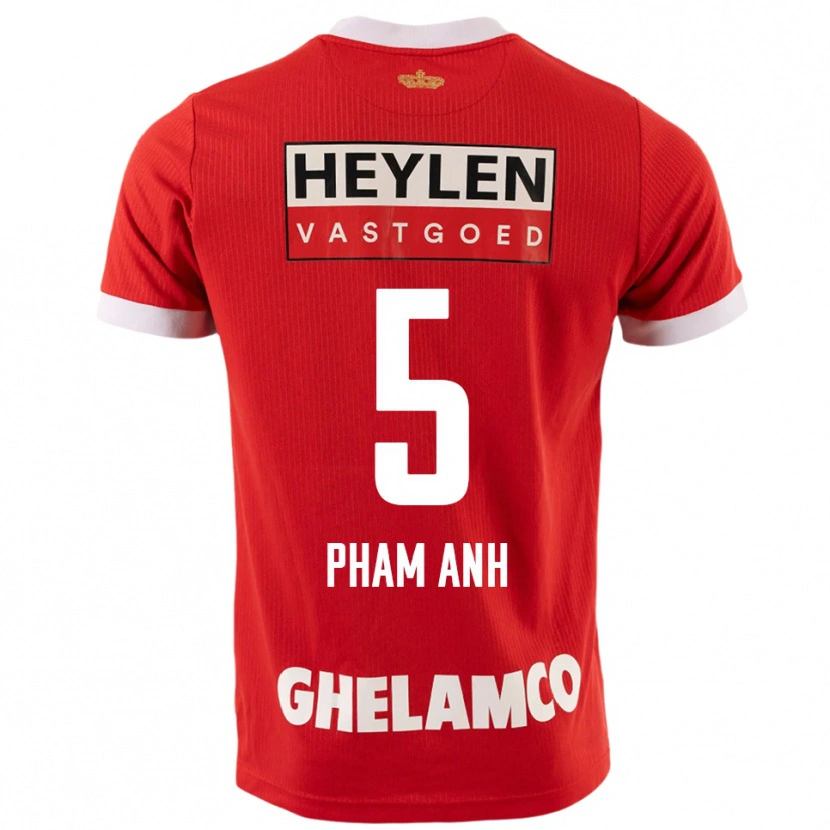 Danxen Mujer Camiseta Khoi Pham Anh #5 Rojo Blanco 1ª Equipación 2025/26 La Camisa México