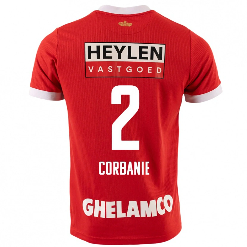 Danxen Mujer Camiseta Kobe Corbanie #2 Rojo Blanco 1ª Equipación 2025/26 La Camisa México