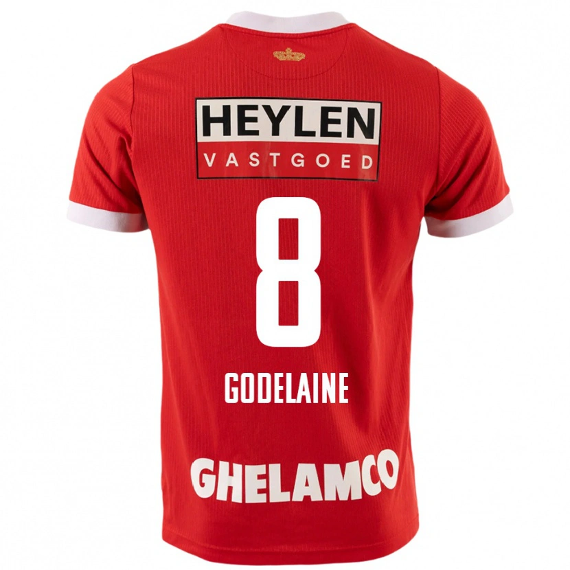 Danxen Mujer Camiseta Jeff Godelaine #8 Rojo Blanco 1ª Equipación 2025/26 La Camisa México