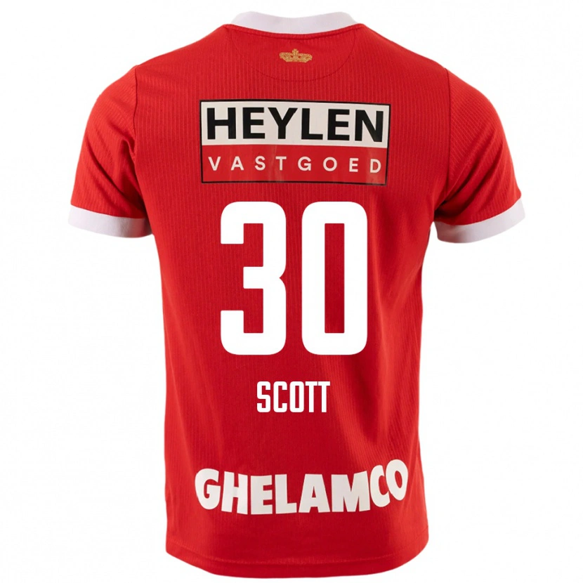 Danxen Mujer Camiseta Christopher Scott #30 Rojo Blanco 1ª Equipación 2025/26 La Camisa México
