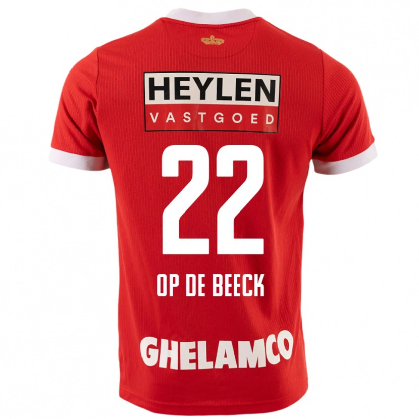Danxen Mujer Camiseta Gregg Op De Beeck #22 Rojo Blanco 1ª Equipación 2025/26 La Camisa México