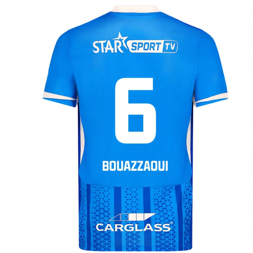 Danxen Mujer Camiseta Ilyas Bouazzaoui #6 Azul Blanco 1ª Equipación 2025/26 La Camisa México