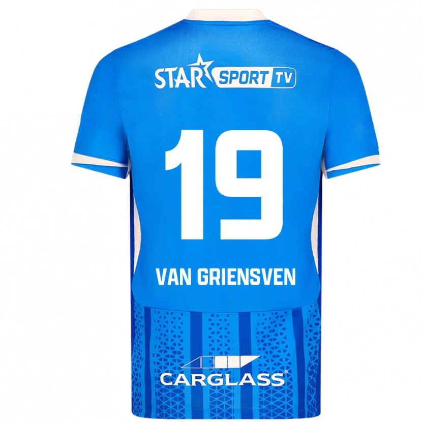 Danxen Mujer Camiseta Evy Van Griensven #19 Azul Blanco 1ª Equipación 2025/26 La Camisa México