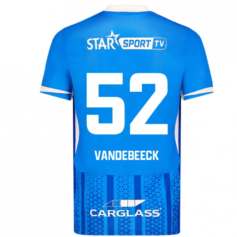 Danxen Mujer Camiseta Emmely Vandebeeck #52 Azul Blanco 1ª Equipación 2025/26 La Camisa México
