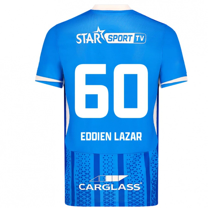 Danxen Mujer Camiseta Saif Eddien Lazar #60 Azul Blanco 1ª Equipación 2025/26 La Camisa México