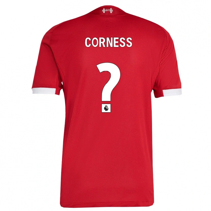 Danxen Mujer Camiseta Dominic Corness #0 Rojo Blanco 1ª Equipación 2025/26 La Camisa México