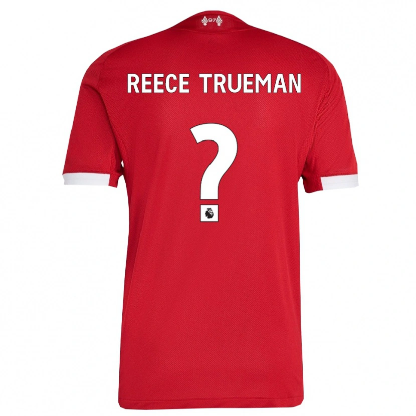 Danxen Mujer Camiseta Reece Trueman #0 Rojo Blanco 1ª Equipación 2025/26 La Camisa México