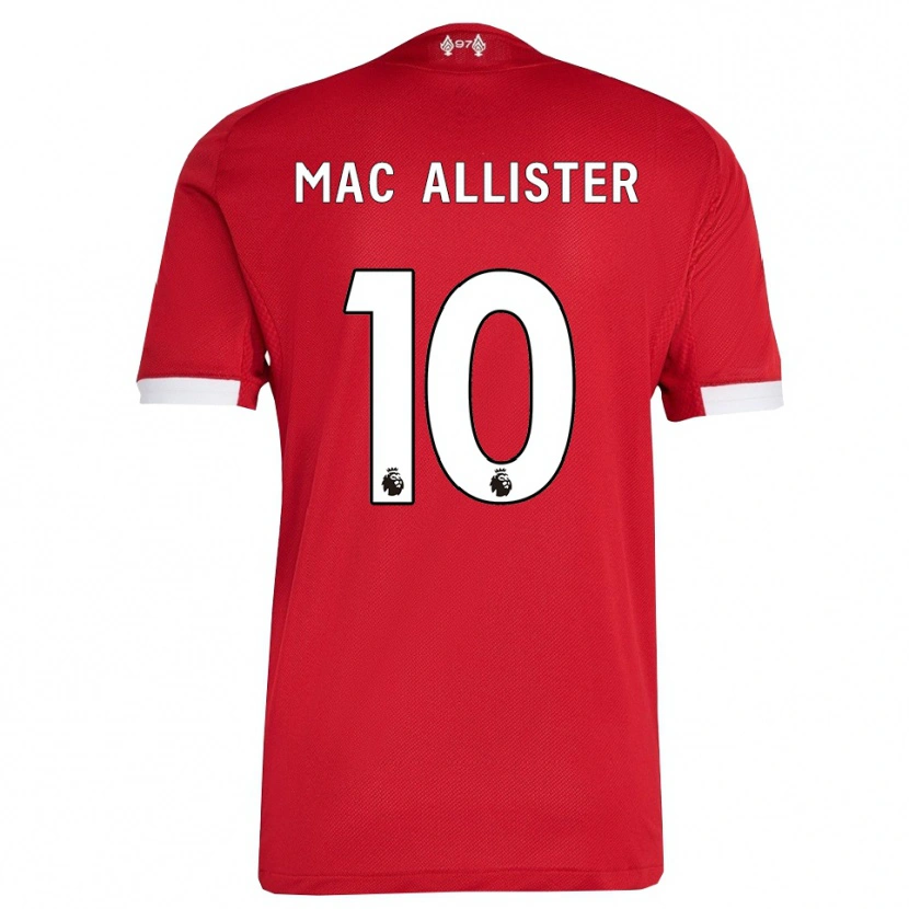 Danxen Mujer Camiseta Alexis Mac Allister #10 Rojo Blanco 1ª Equipación 2025/26 La Camisa México