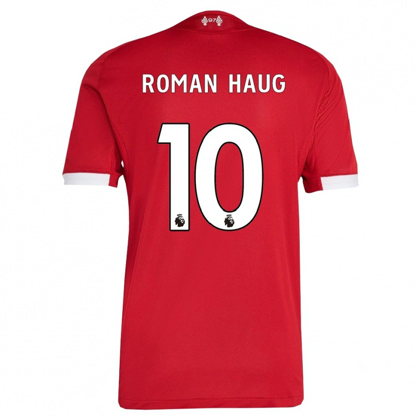 Danxen Mujer Camiseta Sophie Román Haug #10 Rojo Blanco 1ª Equipación 2025/26 La Camisa México