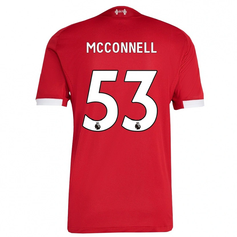 Danxen Mujer Camiseta James Mcconnell #53 Rojo Blanco 1ª Equipación 2025/26 La Camisa México