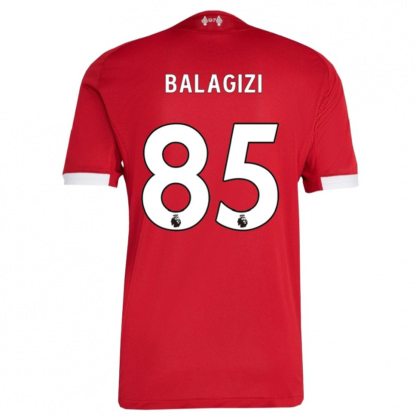 Danxen Mujer Camiseta James Balagizi #85 Rojo Blanco 1ª Equipación 2025/26 La Camisa México