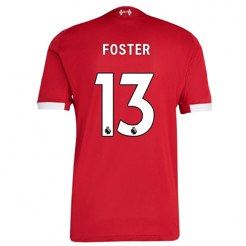 Danxen Mujer Camiseta Rylee Foster #13 Rojo Blanco 1ª Equipación 2025/26 La Camisa México