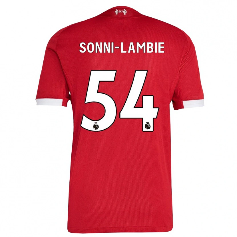 Danxen Mujer Camiseta Joshua Sonni-Lambie #54 Rojo Blanco 1ª Equipación 2025/26 La Camisa México